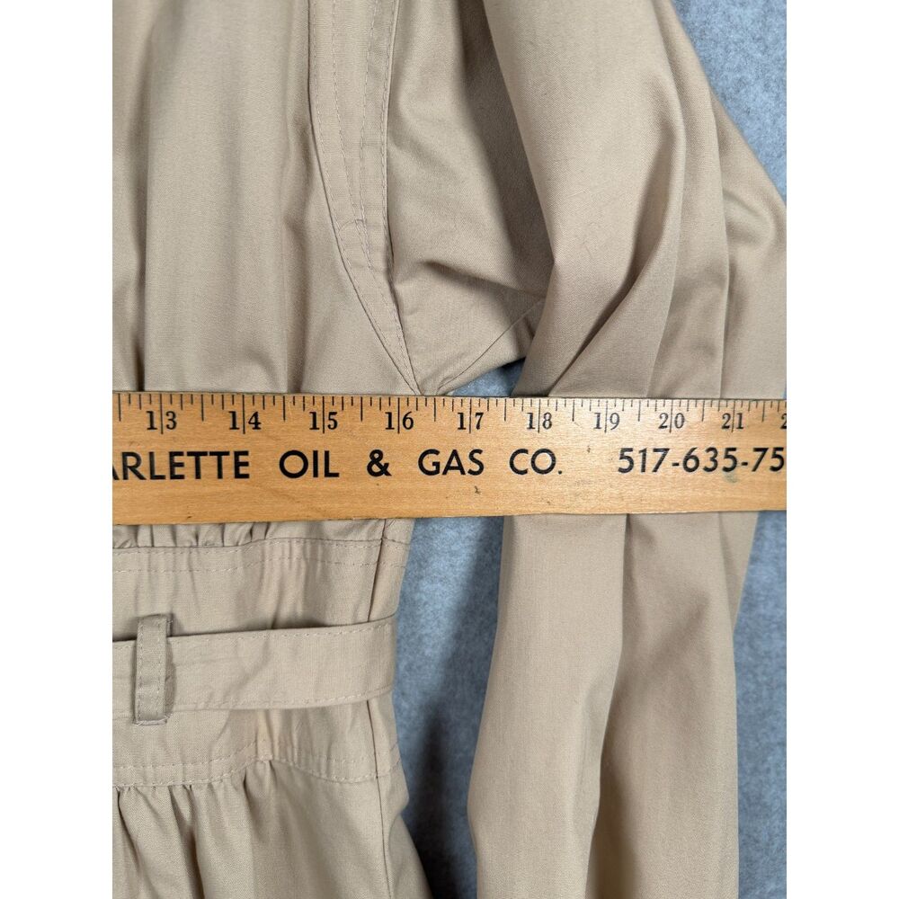 Vintage Mulberry Street Beige Belted Maxi Trench Coat Women’s 7/8 Bin E - Picture 3 of 4